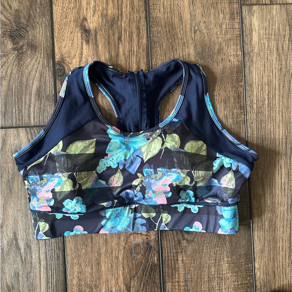 Jessica Simpson floral striped sports bra - Picture 2 of 9